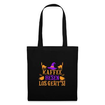 Sorcière Sorcière Balai Sorcière Costume Halloween - Sac en tissu - noir - Devant