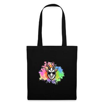 Chèvres - Sac en tissu - noir - Devant