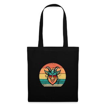 Chèvres - Sac en tissu - noir - Devant
