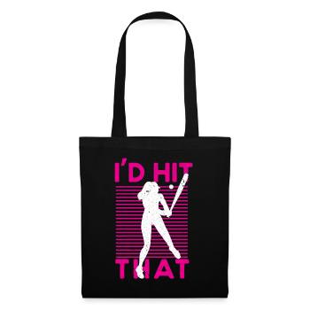 Baseball Baseball Bat Joueur de baseball - Sac en tissu - noir - Devant