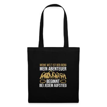 Mountaineer, Hiking, Hiker, Climbing, Mountaineering - Tote Bag - black - Front
