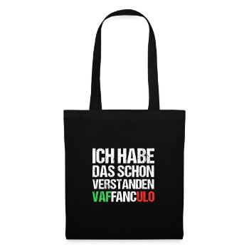 Italien Italiener Vaffanculo - Stoffbeutel - Schwarz - Vorne