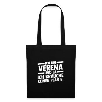 Vorname Verena - Stoffbeutel - Schwarz - Vorne