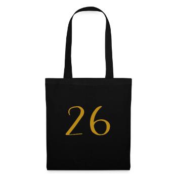 26 - Stoffbeutel - Schwarz - Vorne