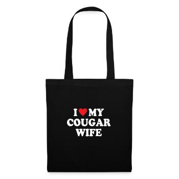 I Love My Cougar Wife - Stoffbeutel - Schwarz - Vorne