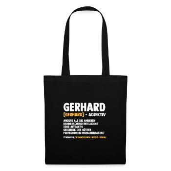 Gerhard - Stoffbeutel - Schwarz - Vorne