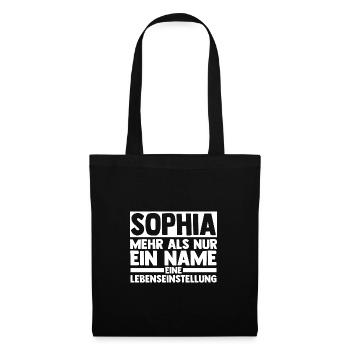 First name Sophia - Tote Bag - black - Front