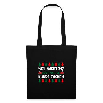 Père Noël Gaming Noël Noël - Sac en tissu - noir - Devant