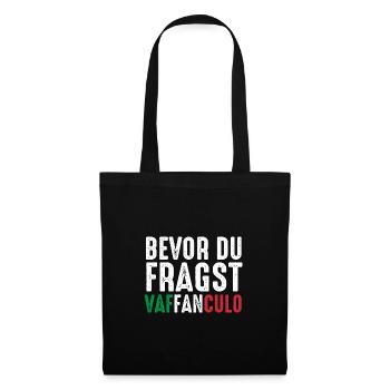 Italien Italiener Vaffanculo - Stoffbeutel - Schwarz - Vorne