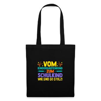 Eltern Schulkind Grundschule Erste Klasse Einschul - Stoffbeutel - Schwarz - Vorne