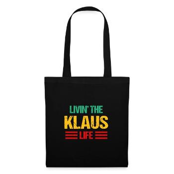 Klaus - Stoffbeutel - Schwarz - Vorne