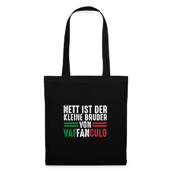 Italien Italiener Vaffanculo - Stoffbeutel - Schwarz - Vorne
