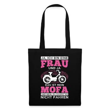 Mofa Moped Geschenk - Stoffbeutel - Schwarz - Vorne