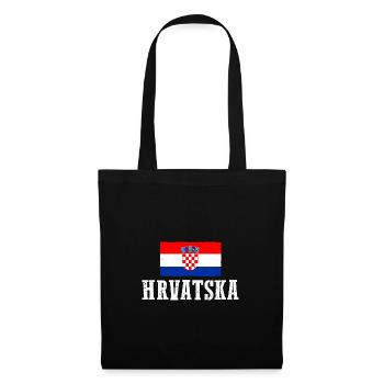 Kroaten Kroate Kroatin Hrvatska Kroatien - Stoffbeutel - Schwarz - Vorne