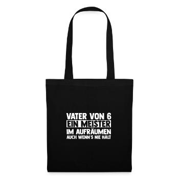 Dad of 6 children - Tote Bag - black - Front