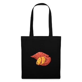 Patate douce style grunge vintage rétro - Sac en tissu - noir - Devant
