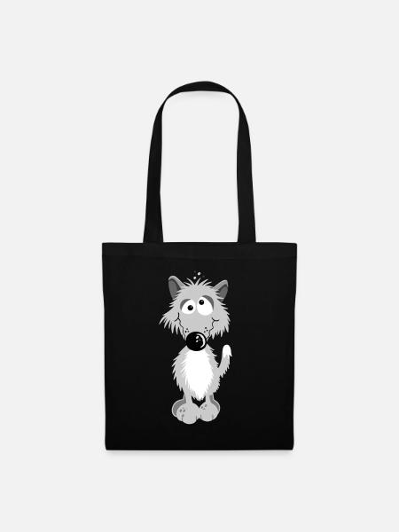 Kleiner Wolf - Stoffbeutel - Schwarz