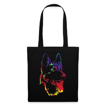 Schäferhund - deutscher Schäferhund - Geschenk - Stoffbeutel - Schwarz - Vorne