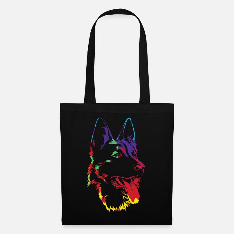 Schäferhund - deutscher Schäferhund - Geschenk - Stoffbeutel - Schwarz