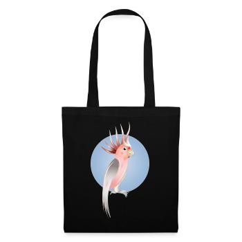 Pink cockatoo bird with delicate blue background - Tote Bag - black - Front