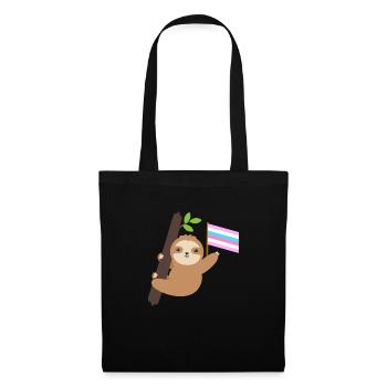 Mois de la fierté Bigender Paresseux Tropical Animal LGBT - Sac en tissu - noir - Devant
