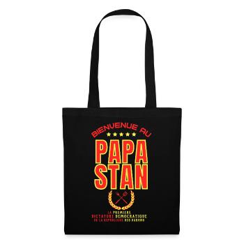 Bienvenue au PAPASTAN - Humour Papa - Sac en tissu - noir - Devant