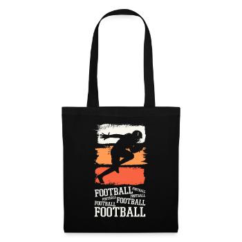 American Football Spieler Vintage Retro USA Sport - Stoffbeutel - Schwarz - Vorne