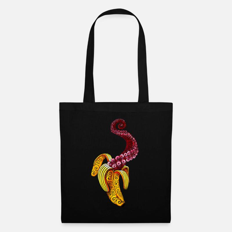Swirly Mutant-Banana - Sac en tissu - noir