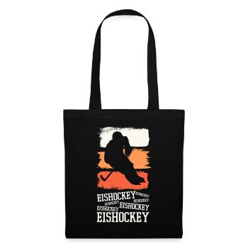 Eishockey Eishockeyspieler Spieler Vintage Retro - Stoffbeutel - Schwarz - Vorne