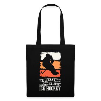 Eishockey Eishockeyspieler Spieler Vintage Retro - Stoffbeutel - Schwarz - Vorne