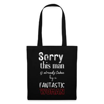 Taken by a Fantastic Woman Typo Tee - Tote Bag - black - Front