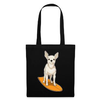Chihuahua Surfing Surfboard Summer - Tote Bag - black - Front