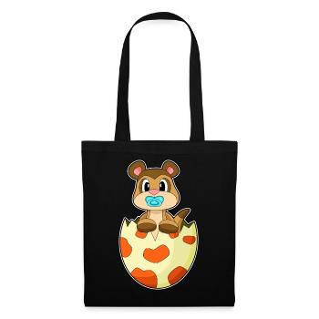 Sucette suricate - Sac en tissu - noir - Devant