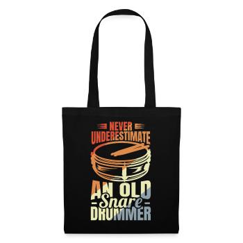 Drum player grandfather - Tote Bag - black - Front