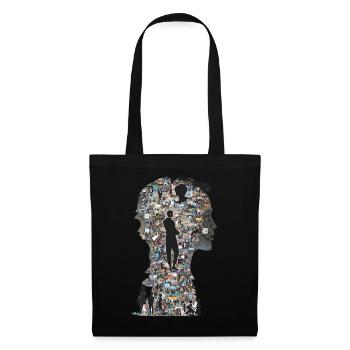 Le puzzle humain - Sac en tissu - noir - Devant
