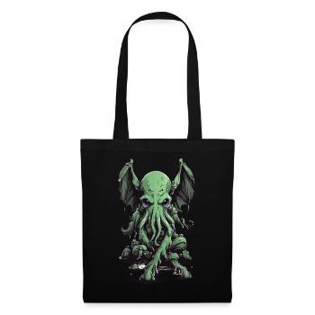 Monstre visqueux des tentacules d’Halloween Cthulhu - Sac en tissu - noir - Devant
