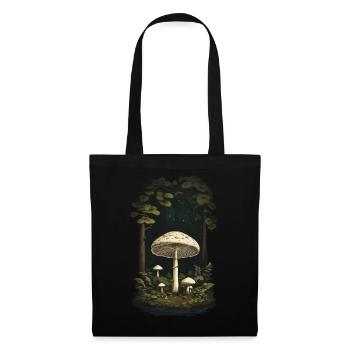 Goa Mushroom Night Magic of Mushrooms Party Design - Sac en tissu - noir - Devant