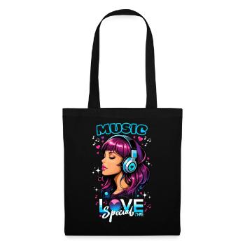 Love music - music fan - Love frequency - Tote Bag - black - Front