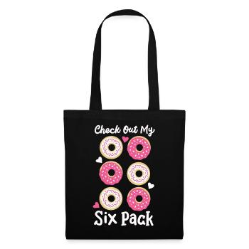 Donut Sixpack Fitness - Stoffbeutel - Schwarz - Vorne