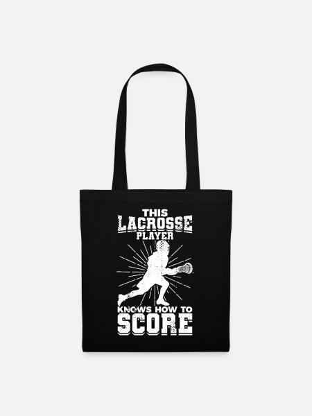 Lacrosse Junge - Stoffbeutel - Schwarz