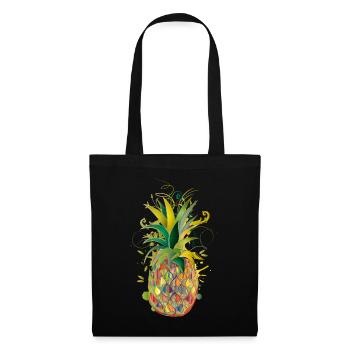 Colorful pineapple – creative fruit in graffiti style - Tote Bag - black - Front