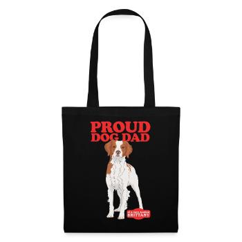 Brittany Dad Epagneul Breton Chien d’arrêt cadeau - Sac en tissu - noir - Devant