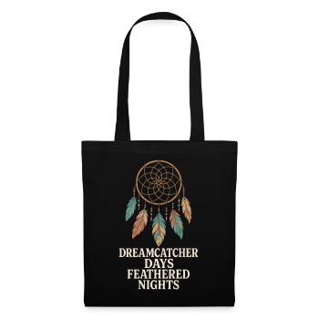 Feather And Dream Boho Festival Spiritual Pattern - Tote Bag - black - Front
