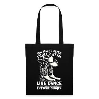 Line Dancing Cowboy Line Dancer Line Dance - Tote Bag - black - Front