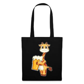 Giraffe Bier - Stoffbeutel - Schwarz - Vorne