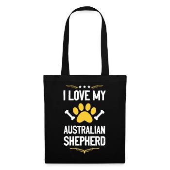 J’adore Aussie Shepherd - Sac en tissu - noir - Devant