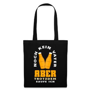 Drôle de cadeau de fête des pères papa bière - Sac en tissu - noir - Devant