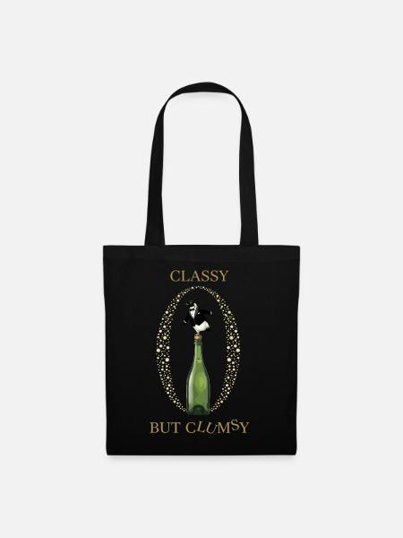 Classy Clumsy Pinguin - Stoffbeutel - Schwarz