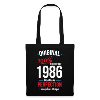 1986 – Original – Exemplaire unique - Sac en tissu - noir - Devant