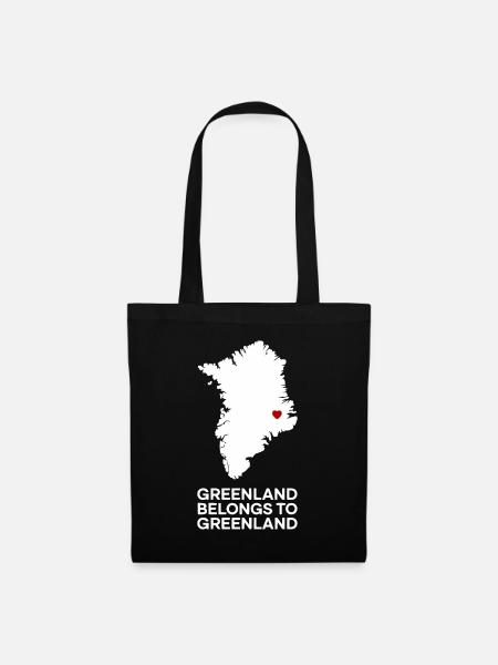 Protest gegen Grönland gehört zur Souveränität Grönlands - Stoffbeutel - Schwarz